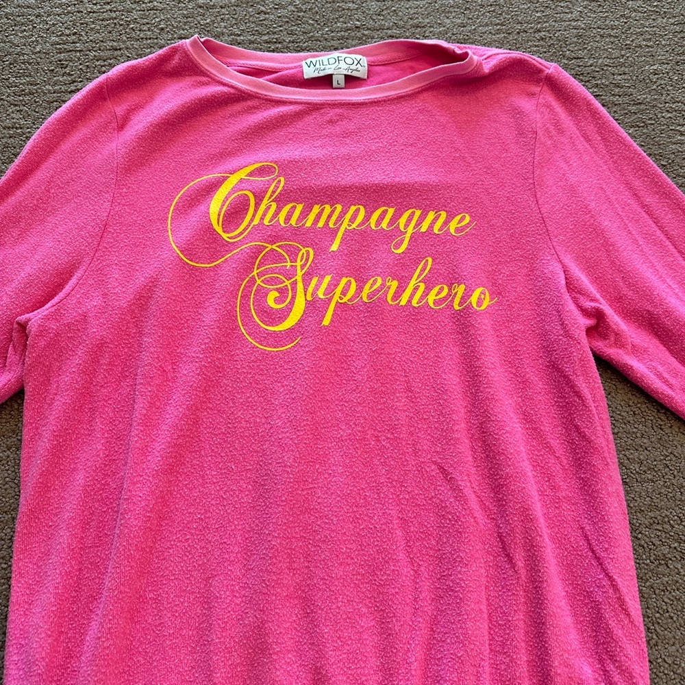 Wildfox Champagne Superhero Crewneck